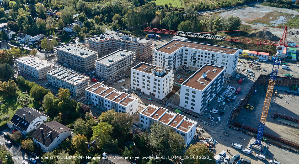 08.10.2020 - Baustelle Alexisquartier und Umgebung in Neuperlach